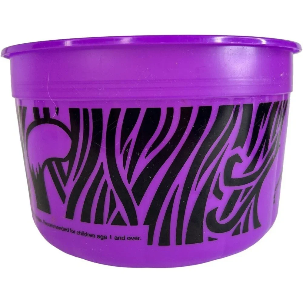 1986 McDonalds Halloween Bucket Pail‎ Purple Black Witch Trick Or Treat With Lid